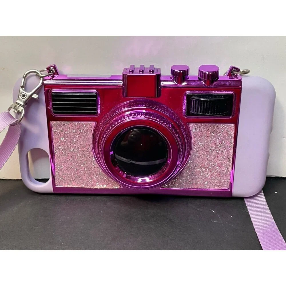 iPhone 8 camera phone case strap purple